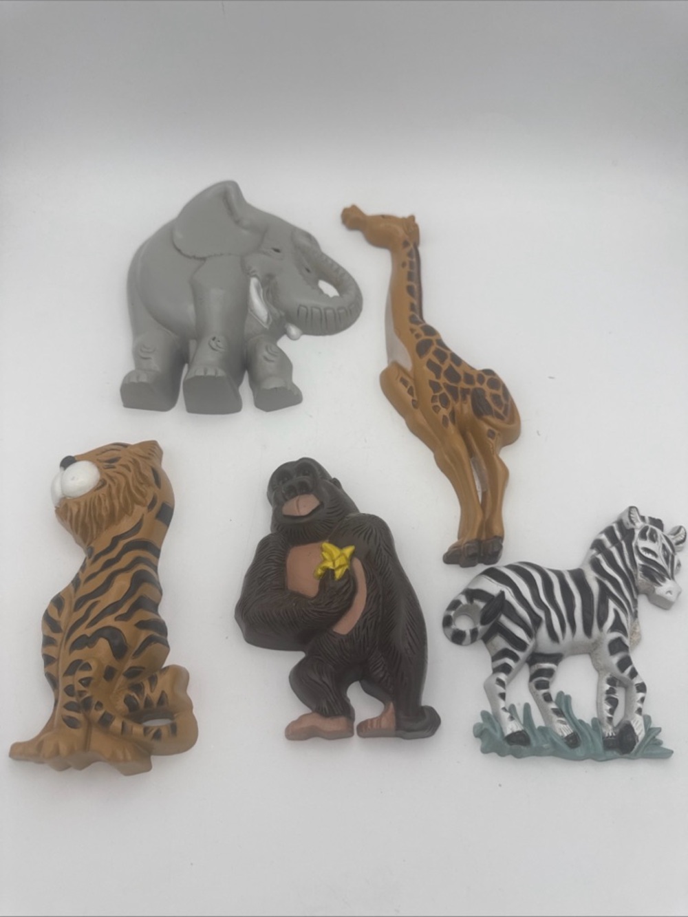 VTG ‘95 Burwood Safari Zoo Animals Wall Plaques #3354 USA set Of 5